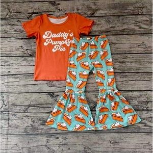 3T Boutique Daddy Pumpkin Pie Outfit Bell Bottoms